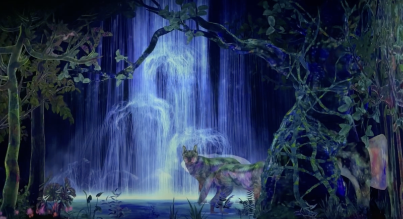 Animated Projected Animals Within TeamLabs Planets